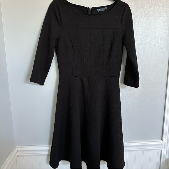 Anthropologie ModCloth Braid My Entire Day Dress Black - Picture 2 of 9